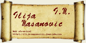 Ilija Mašanović vizit kartica